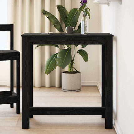 Barbord 102 x 50 x 103.5 cm Konstrueret træ Sort eg Rektangulær