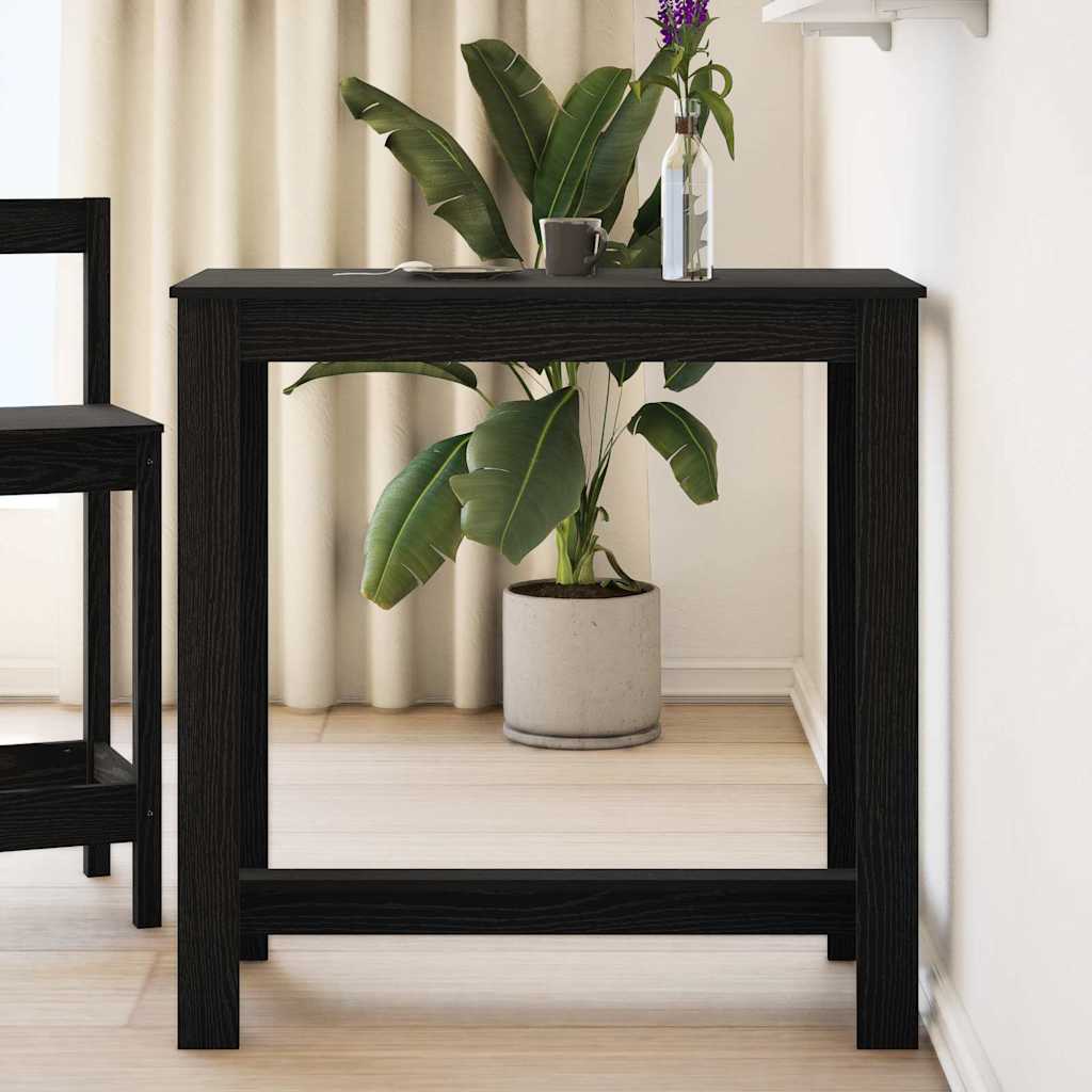 vidaXL Barbord 102 x 50 x 103.5 cm Konstrueret træ Sort eg Rektangulær