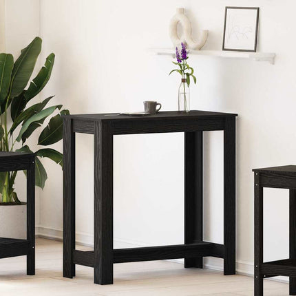 Barbord 102 x 50 x 103.5 cm Konstrueret træ Sort eg Rektangulær