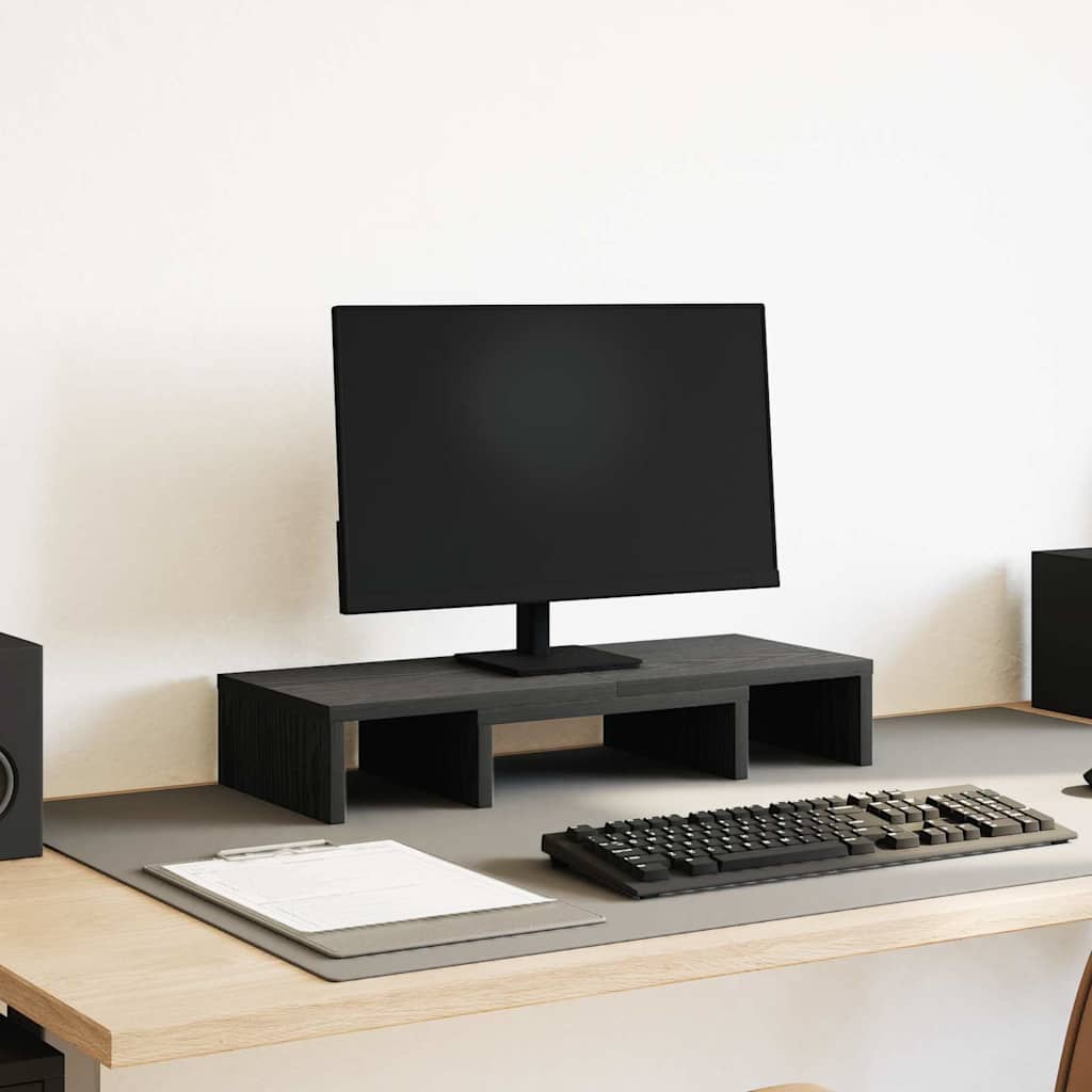 skærmholder 60x24x10,5 cm justerbar konstrueret træ sort eg