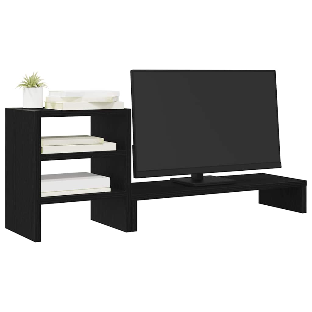 skærmholder med dueslag konstrueret træ sort egetræsfarve