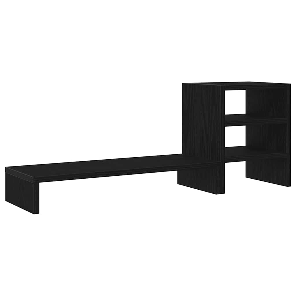 skærmholder med dueslag konstrueret træ sort egetræsfarve