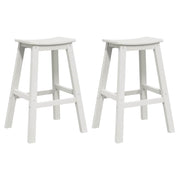 Barbænk 2 pcs Hvid 52 x 43 x 73,5 cm HDPE