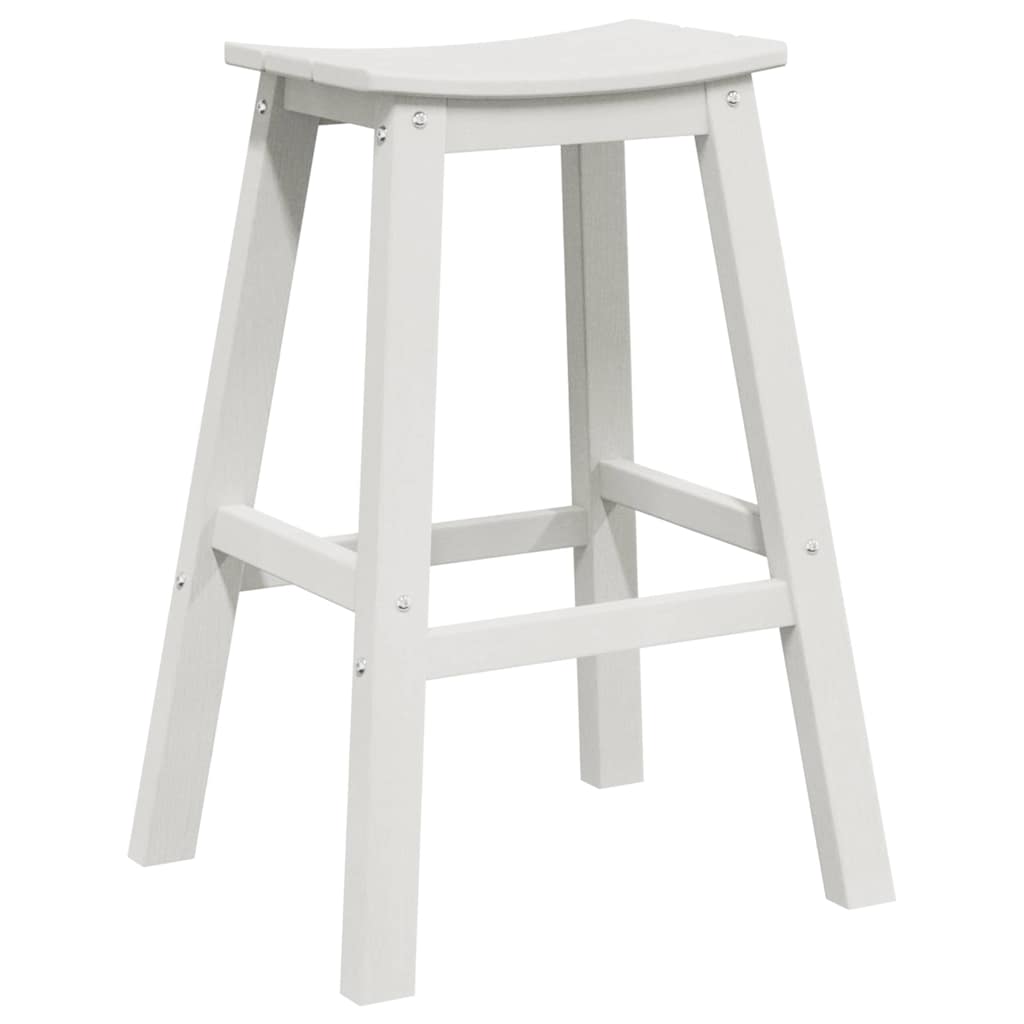Barbænk 2 pcs Hvid 52 x 43 x 73,5 cm HDPE