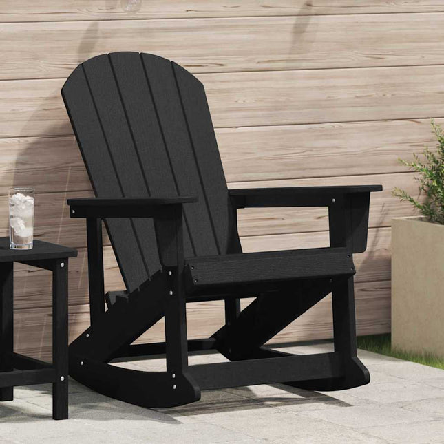 Adirondack gyngestol Sort HDPE