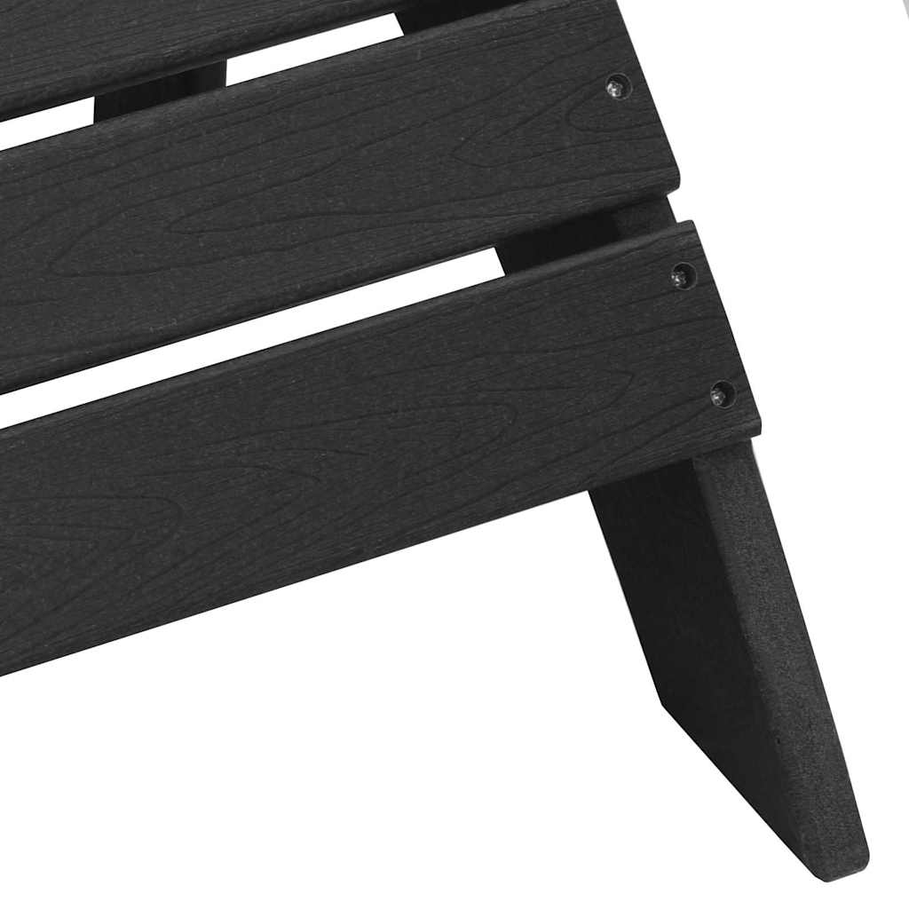 Adirondack-stol Sort 82 x 74 x 92 cm HDPE