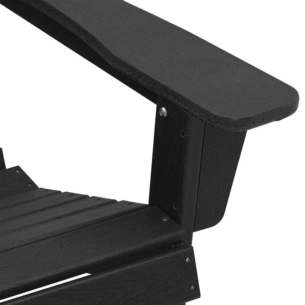 Adirondack-stol Sort 82 x 74 x 92 cm HDPE