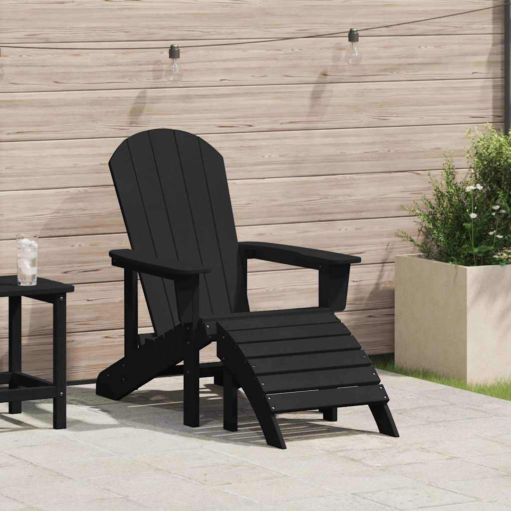 Adirondack-stol Sort 82 x 74 x 92 cm HDPE