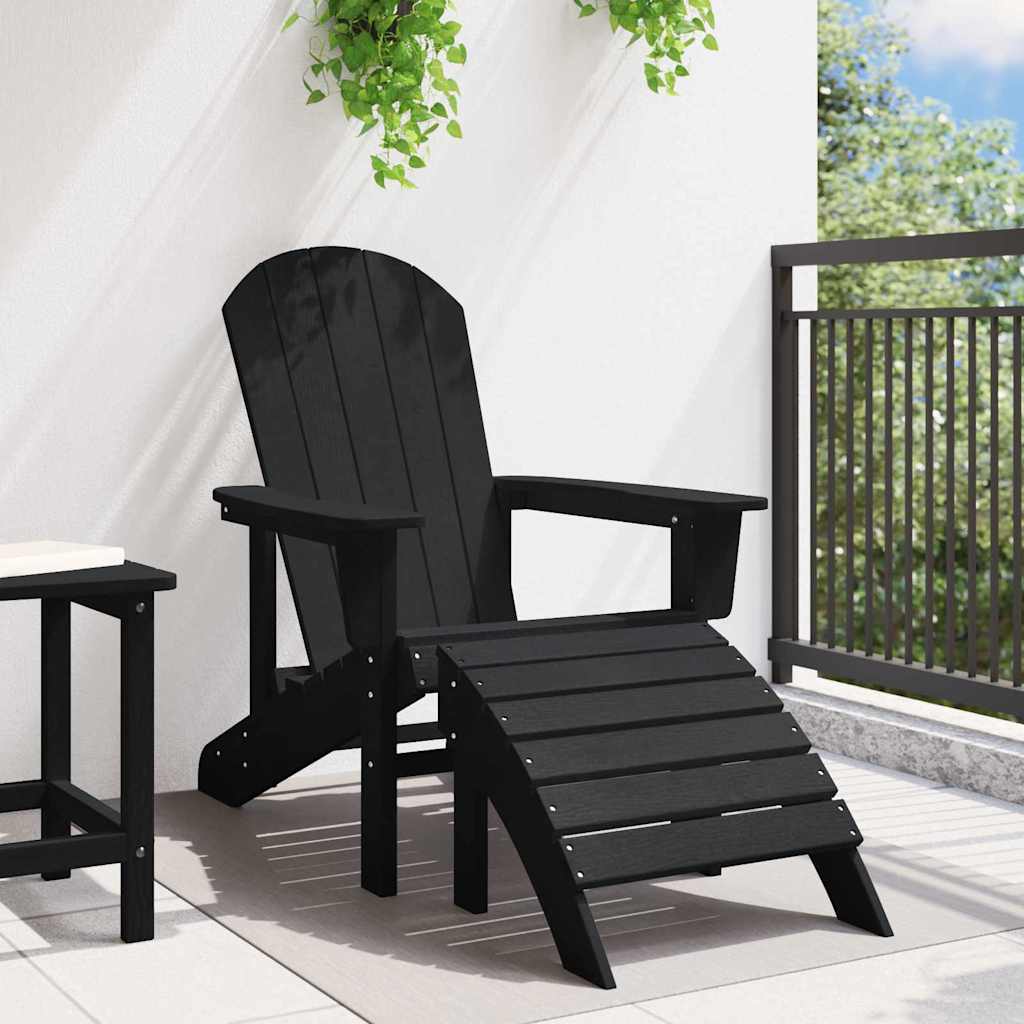 Adirondack-stol Sort 82 x 74 x 92 cm HDPE