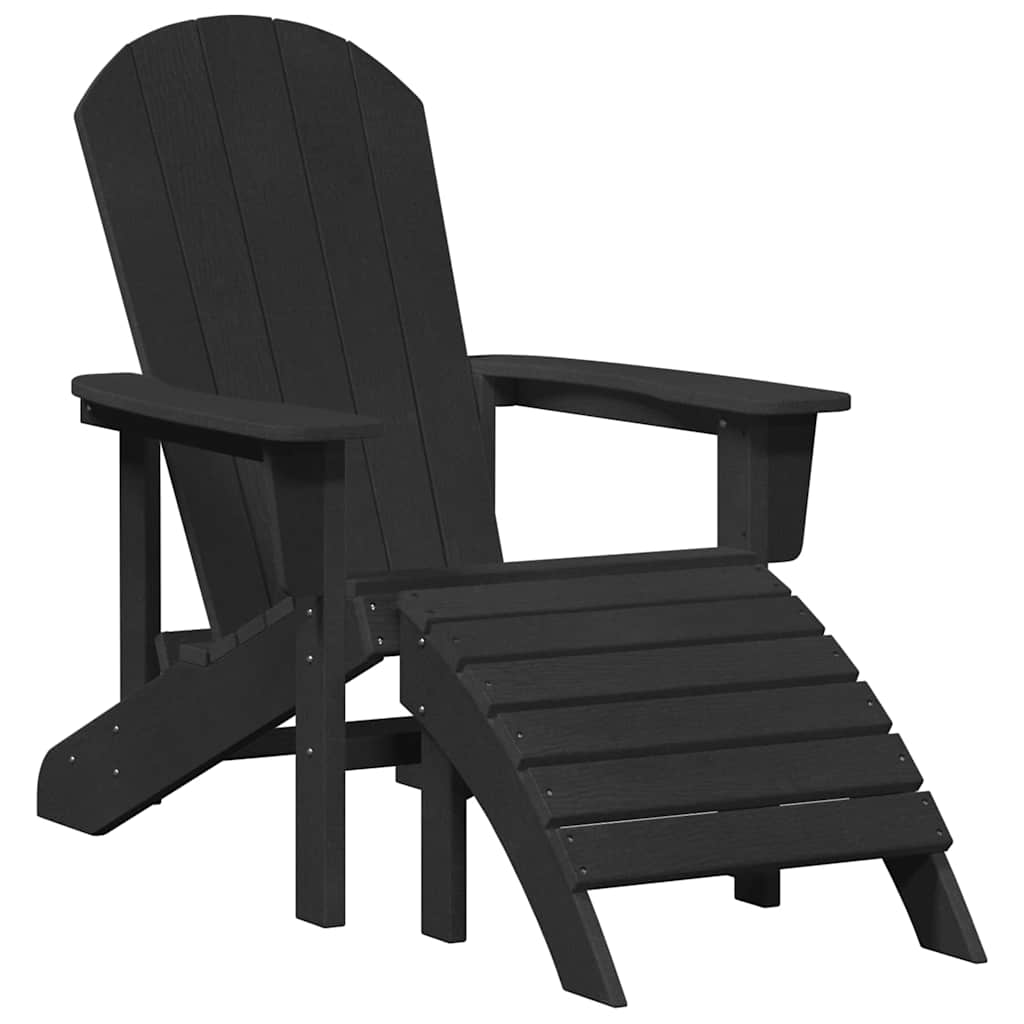 Adirondack-stol Sort 82 x 74 x 92 cm HDPE