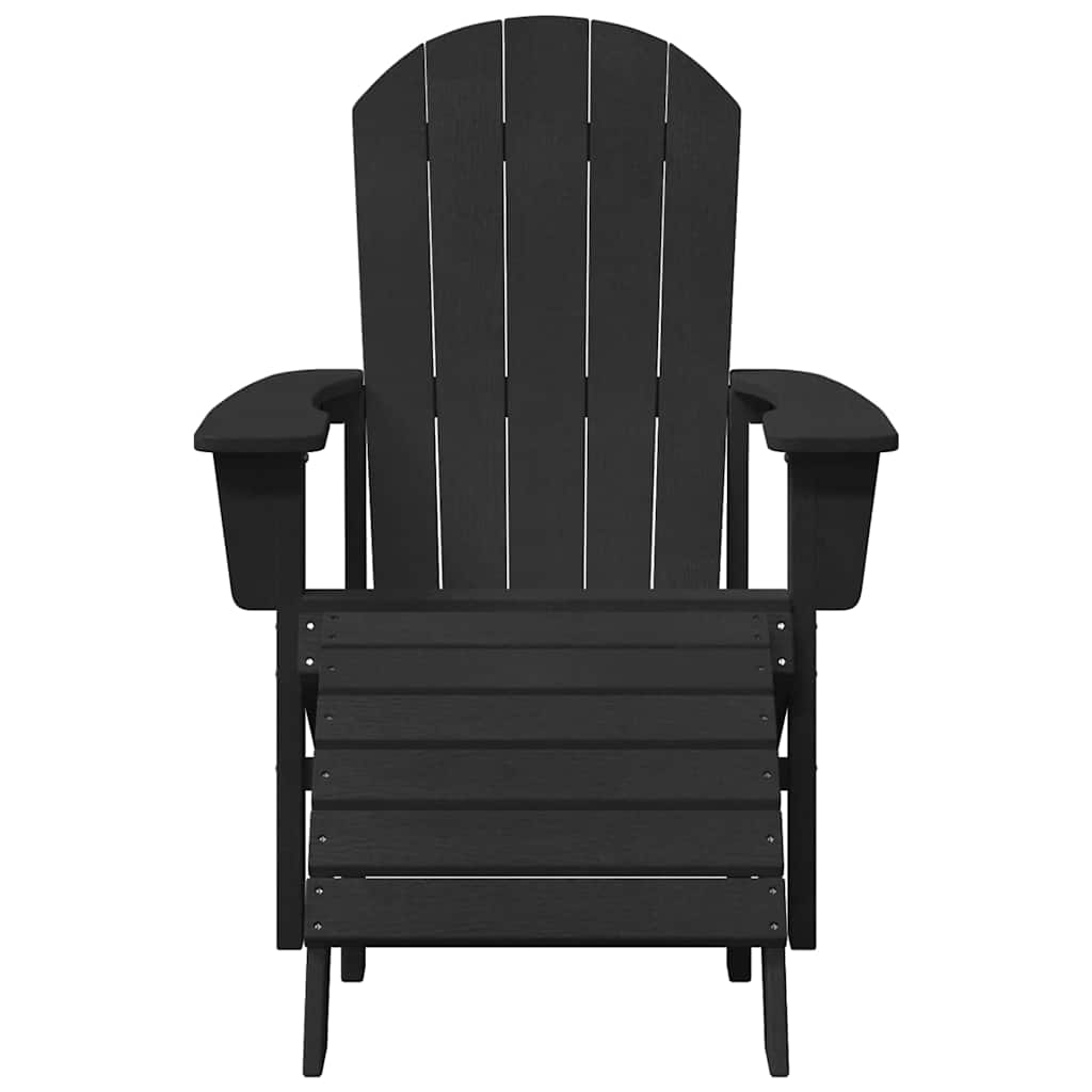 Adirondack-stol Sort 82 x 74 x 92 cm HDPE