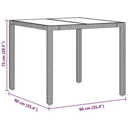 Have Spisebordssæt 3 pcs Sort polyrattan