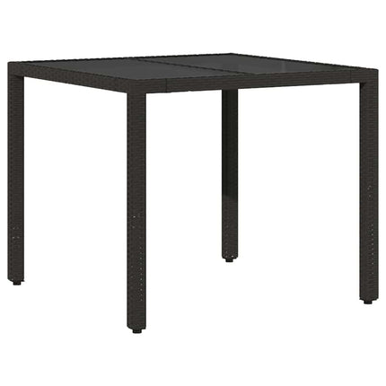 Have Spisebordssæt 5 pcs Sort polyrattan
