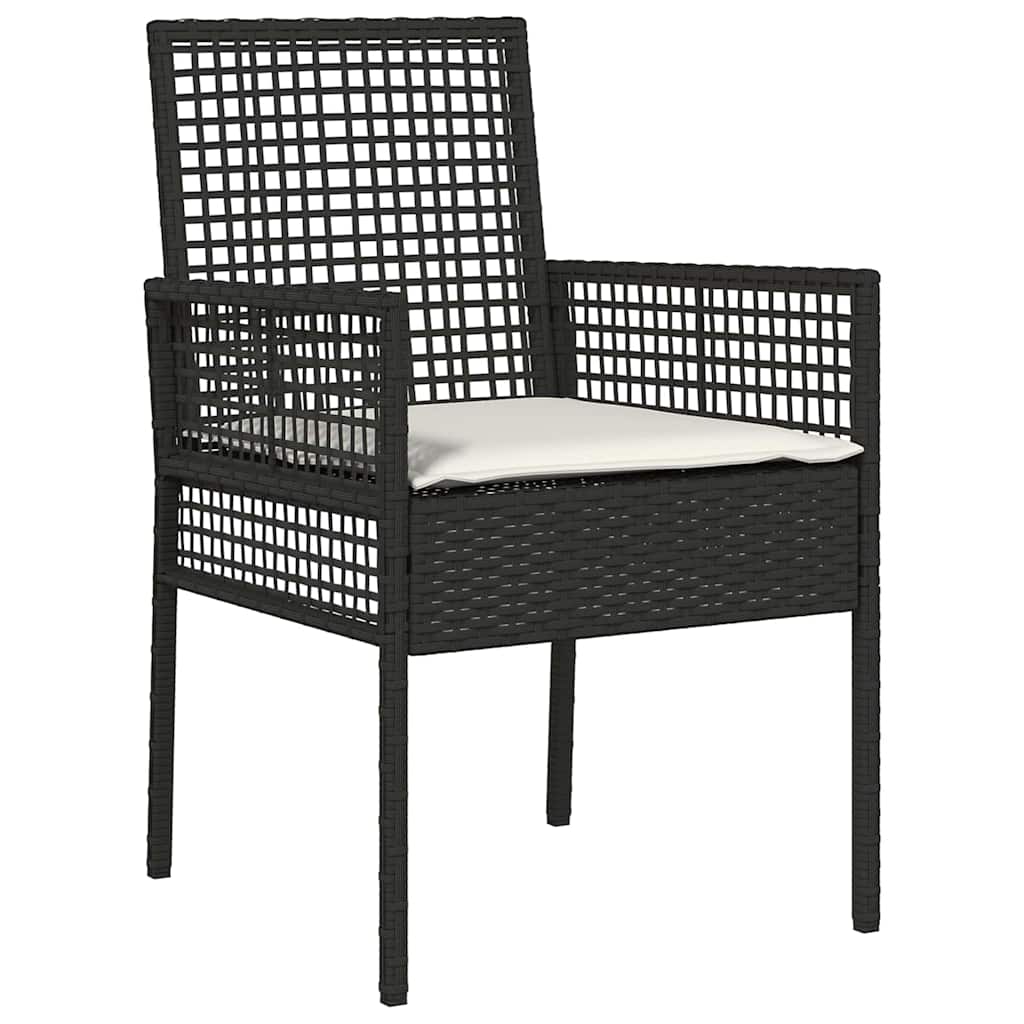 Have Spisebordssæt 7 pcs Sort polyrattan