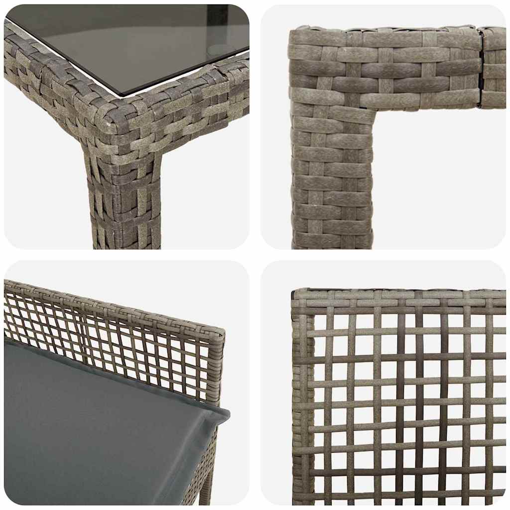 Have Spisebordssæt 11 pcs Grå polyrattan