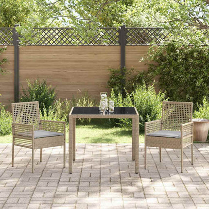 Have Spisebordssæt 3 pcs Beige polyrattan