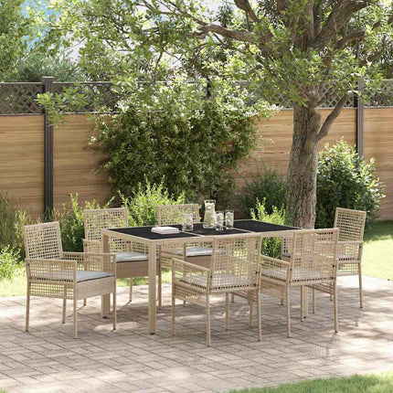 Have Spisebordssæt 7 pcs Beige polyrattan