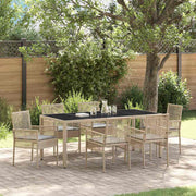 Have Spisebordssæt 7 pcs Beige polyrattan