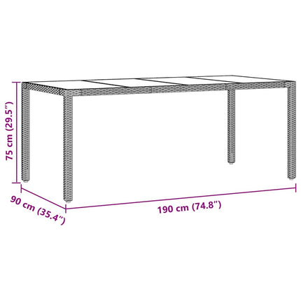 Have Spisebordssæt 9 pcs Beige polyrattan