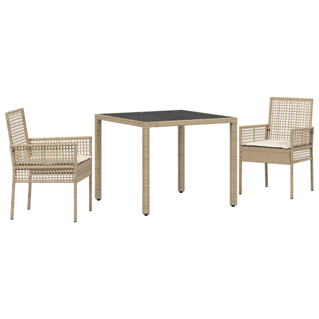 Have Spisebordssæt 3 pcs Beige polyrattan