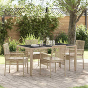 Have Spisebordssæt 5 pcs Beige polyrattan