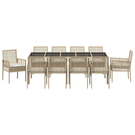 Have Spisebordssæt 11 pcs Beige polyrattan