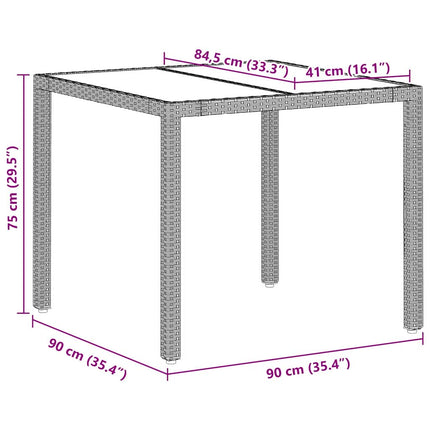 Have Spisebordssæt 5 pcs Lysegrå polyrattan