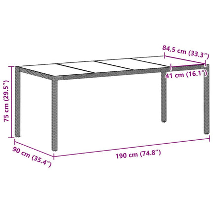 Have Spisebordssæt 7 pcs Lysegrå polyrattan