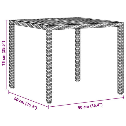 Have Spisebordssæt 3 pcs Sort polyrattan