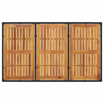 Have Spisebordssæt 7 pcs Sort polyrattan