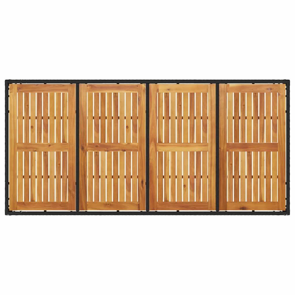 Have Spisebordssæt 7 pcs Sort polyrattan