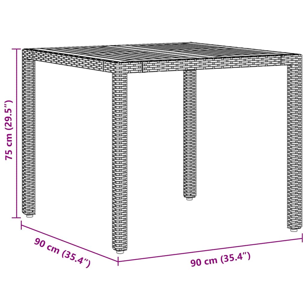 Have Spisebordssæt 5 pcs Beige polyrattan