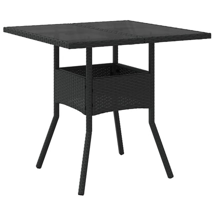 Have Spisebordssæt 5 pcs Sort polyrattan