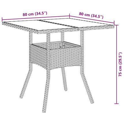 Have Spisebordssæt 5 pcs Grå polyrattan