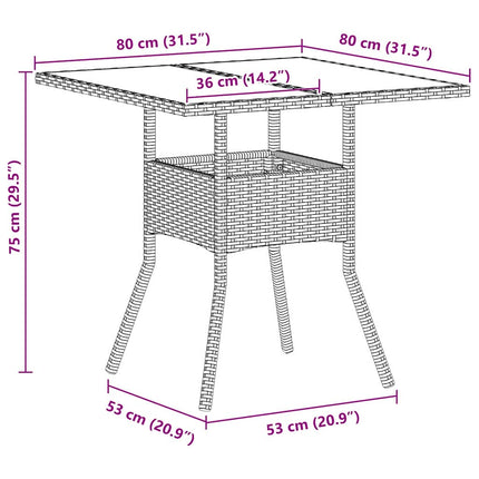 Have Spisebordssæt 5 pcs Lysegrå polyrattan