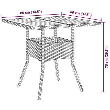 Have Spisebordssæt 3 pcs Grå polyrattan
