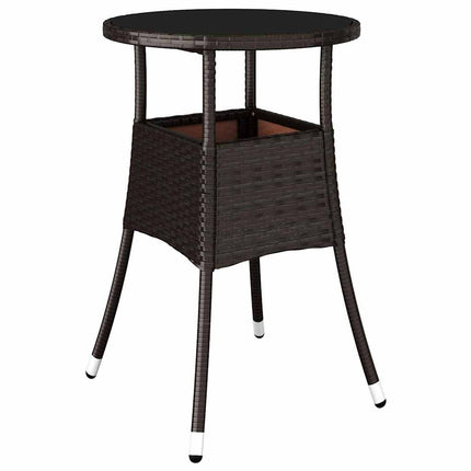 Have Spisebordssæt 5 stk. Brun polyrattan
