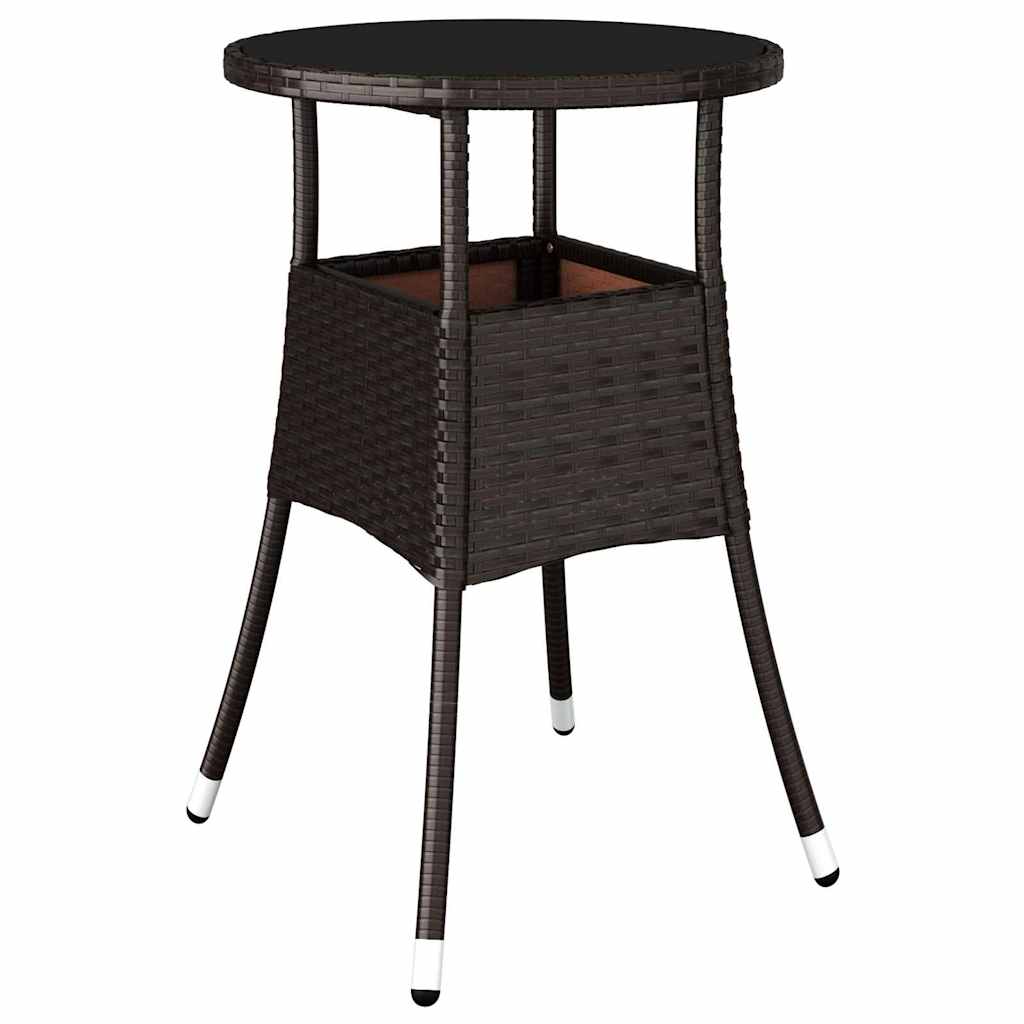 Have Spisebordssæt 5 pcs Brun polyrattan