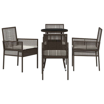 Have Spisebordssæt 5 stk. Brun polyrattan