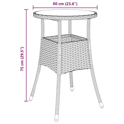 Have Spisebordssæt 5 stk. Brun polyrattan
