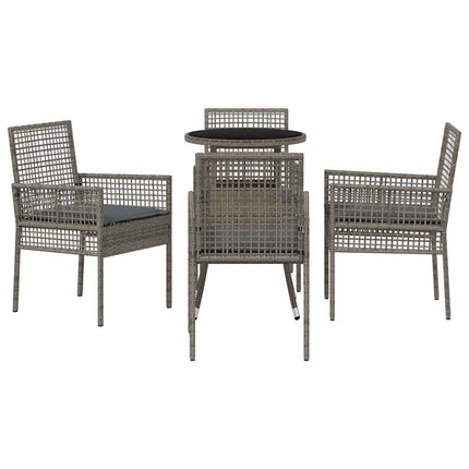 Have Spisebordssæt 5 pcs Grå polyrattan