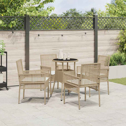 Have Spisebordssæt 5 pcs Beige polyrattan