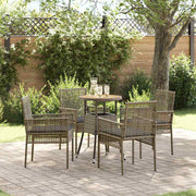 Have Spisebordssæt 5 pcs Grå polyrattan