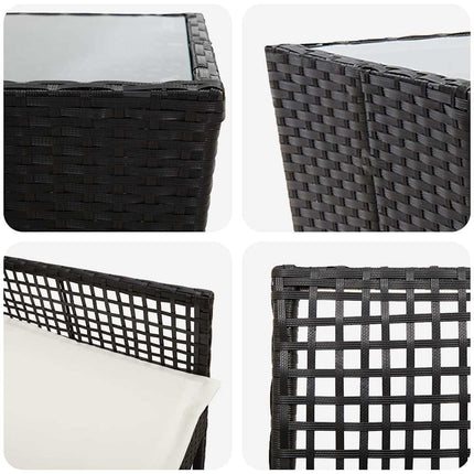 Have Bistro Sæt 3 stk. Sort polyrattan