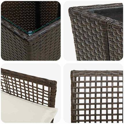 Have Bistro Sæt 3 pcs Brun polyrattan