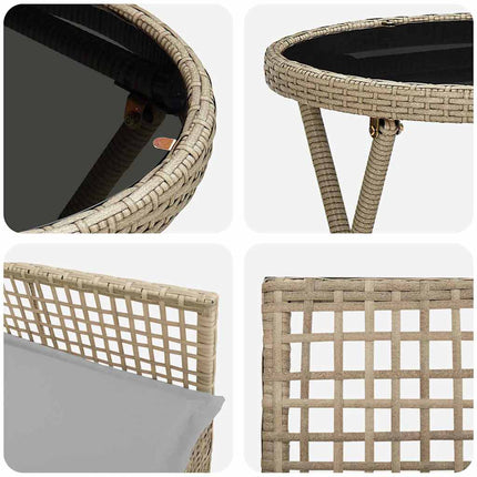 Have Bistro Sæt 3 pcs Beige polyrattan