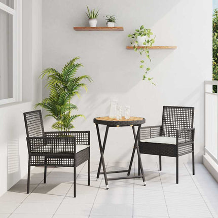 Have Bistro Sæt 3 pcs Sort polyrattan