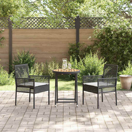 Have Bistro Sæt 3 pcs Sort polyrattan