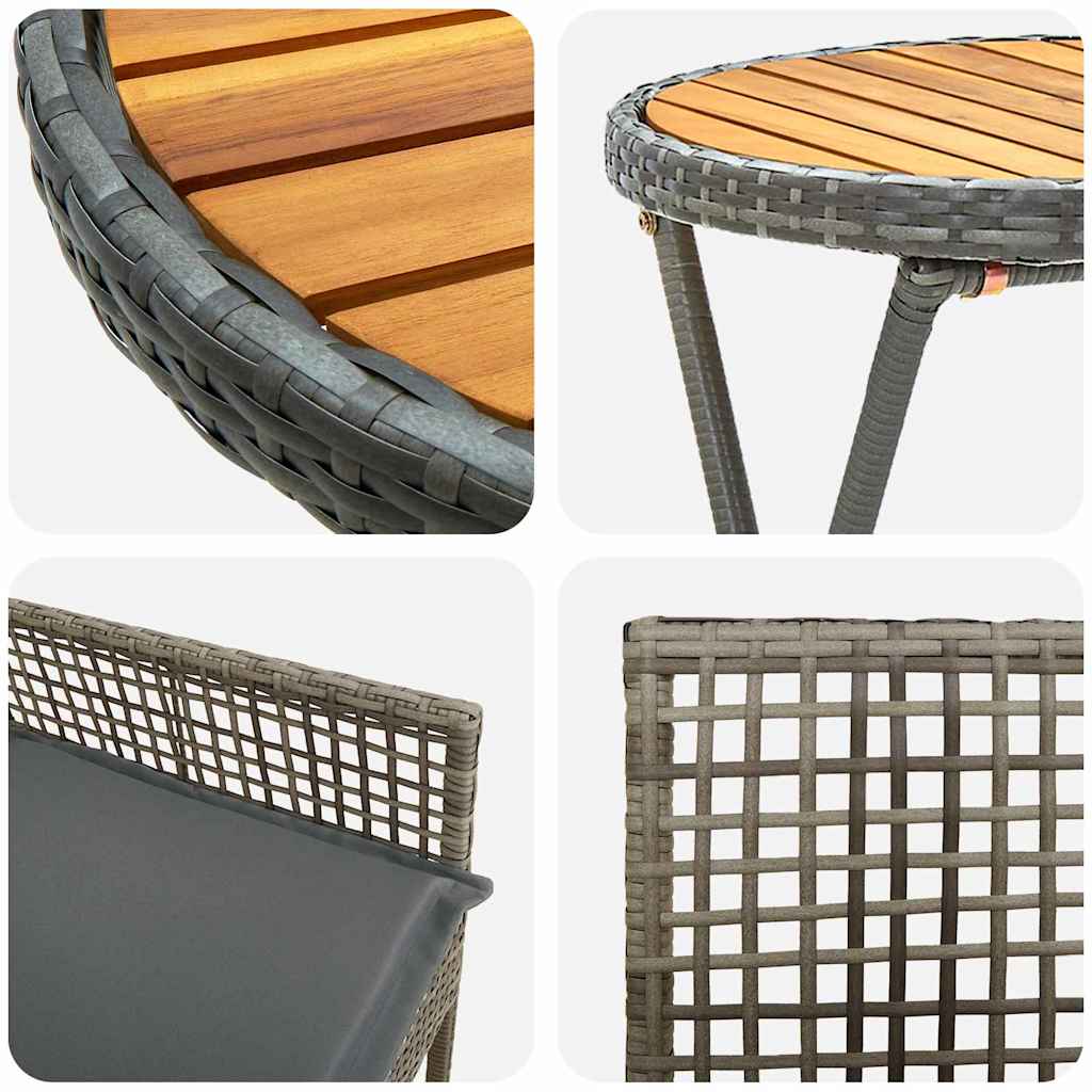Have Bistro Sæt 3 pcs Grå polyrattan
