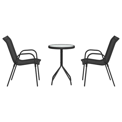 Have Bistro Sæt 3 pcs Sort Stål